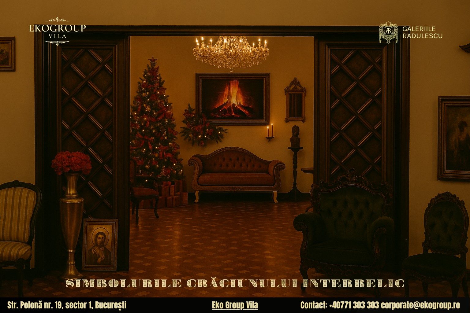 Decoratiuni de Craciun cu Farmecul Anilor ’30 – O Experiență Într-o Ambianță Retro la Eko Group Vila